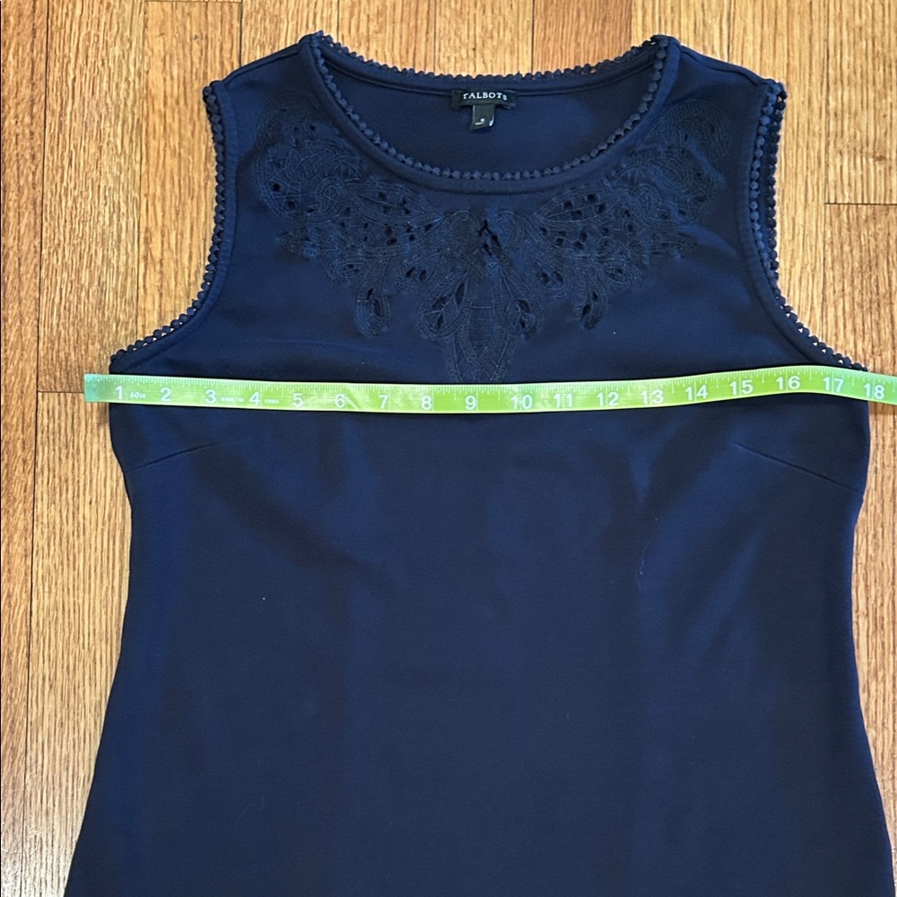 Elegant Navy Sleeveless Dress Size Small - Picture 11 of 13